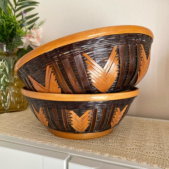 Other - Set of Boho Wicker Baskets